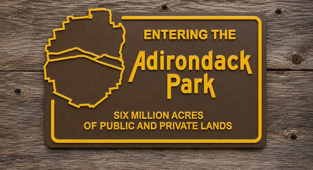 Entering The Adirondack Park Sign 6 Million Acres Hike Camp Travel New York